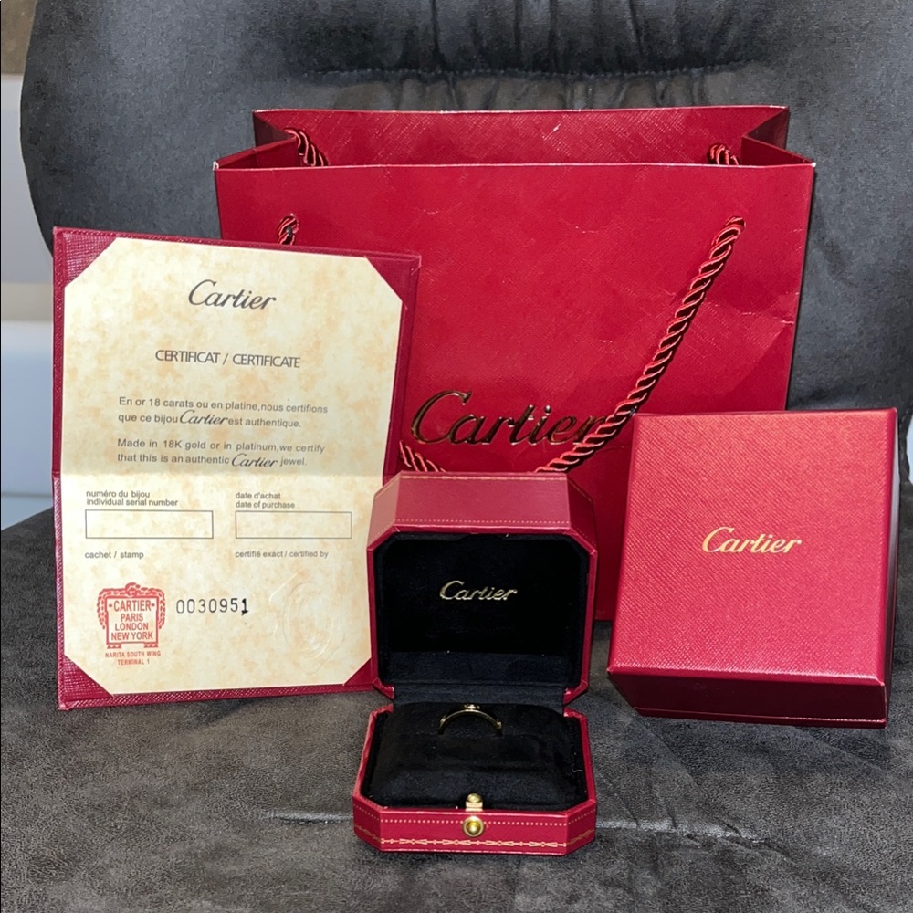 Cartier Love Ring with Certificate and Box